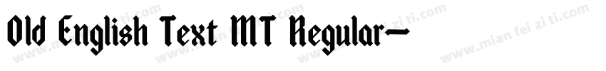 Old English Text MT Regular字体转换